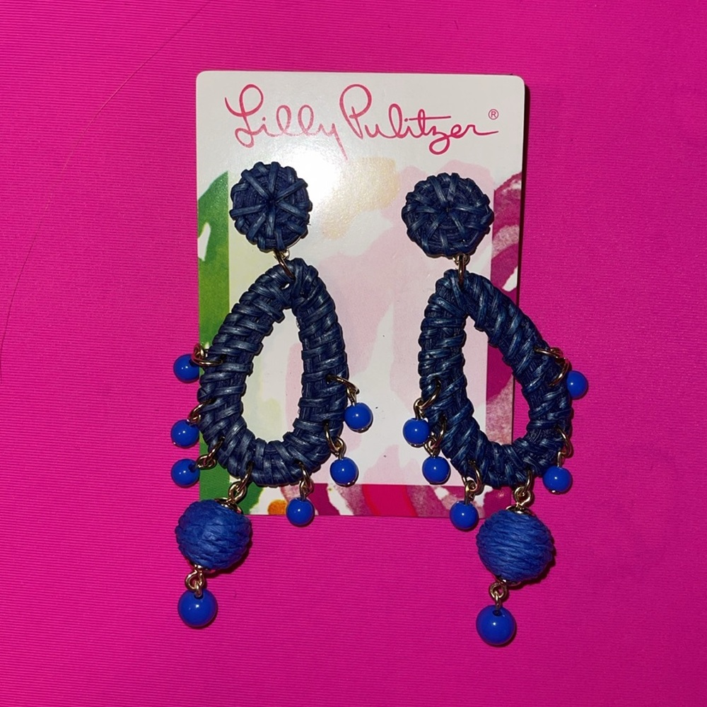 Lilly Pulitzer blue dangly earrings